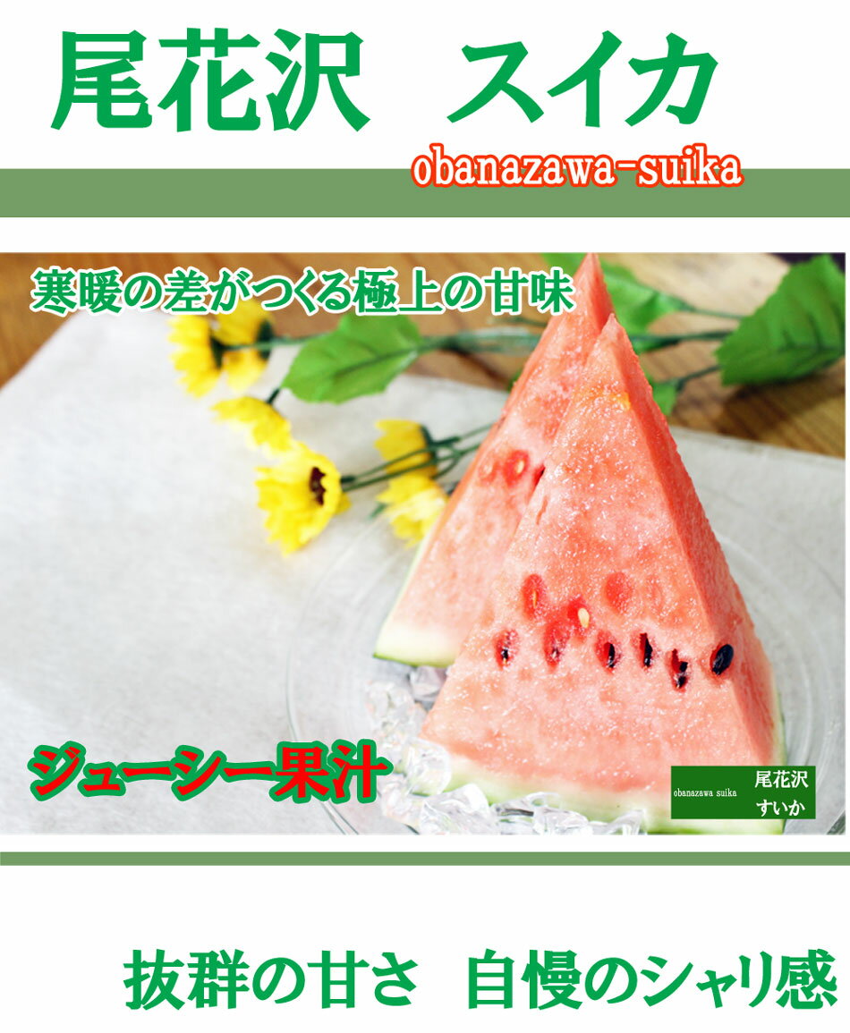 予約 送料無料 尾花沢 スイカ で夏をのりきろう山形県産 尾花沢 すいか 2L以上　大玉 1玉 自慢のシャリ感冷たく冷やしてどうぞ スイカ/すいか 3