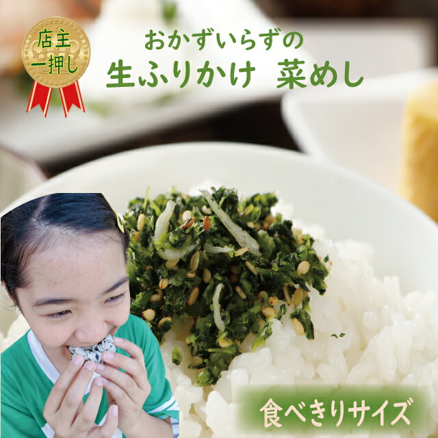 ふりかけ 菜めし 40g おかずのいらない 生ふりかけ お試しサイズ 混ぜご飯 ご飯のお供 お弁当 おにぎり 便利 お子様 キッズ 野沢菜 ちりめん 朝食 夜食 焼き飯 チャーハン おかずがいらない