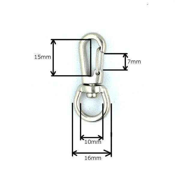 極小網ナスカン10mm（丸）　2色　1個販売　日本製(ok506)