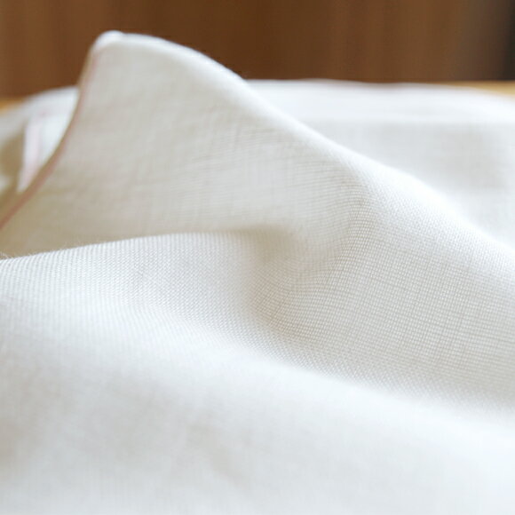 ガーゼ ハンカチ 綿100％ オフホワイト×カラーステッチ 日本製 ファブリックプラス Fabric plus [Rainbow ベビーガーゼハンカチセット　10枚セット]