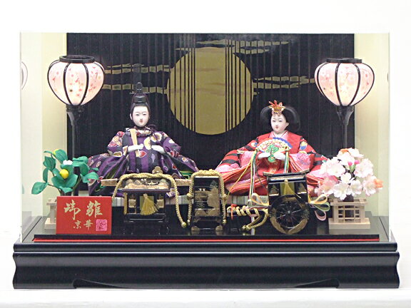 【雛人形 アクリルケース飾】2AB131小三五親王黒塗ケース飾