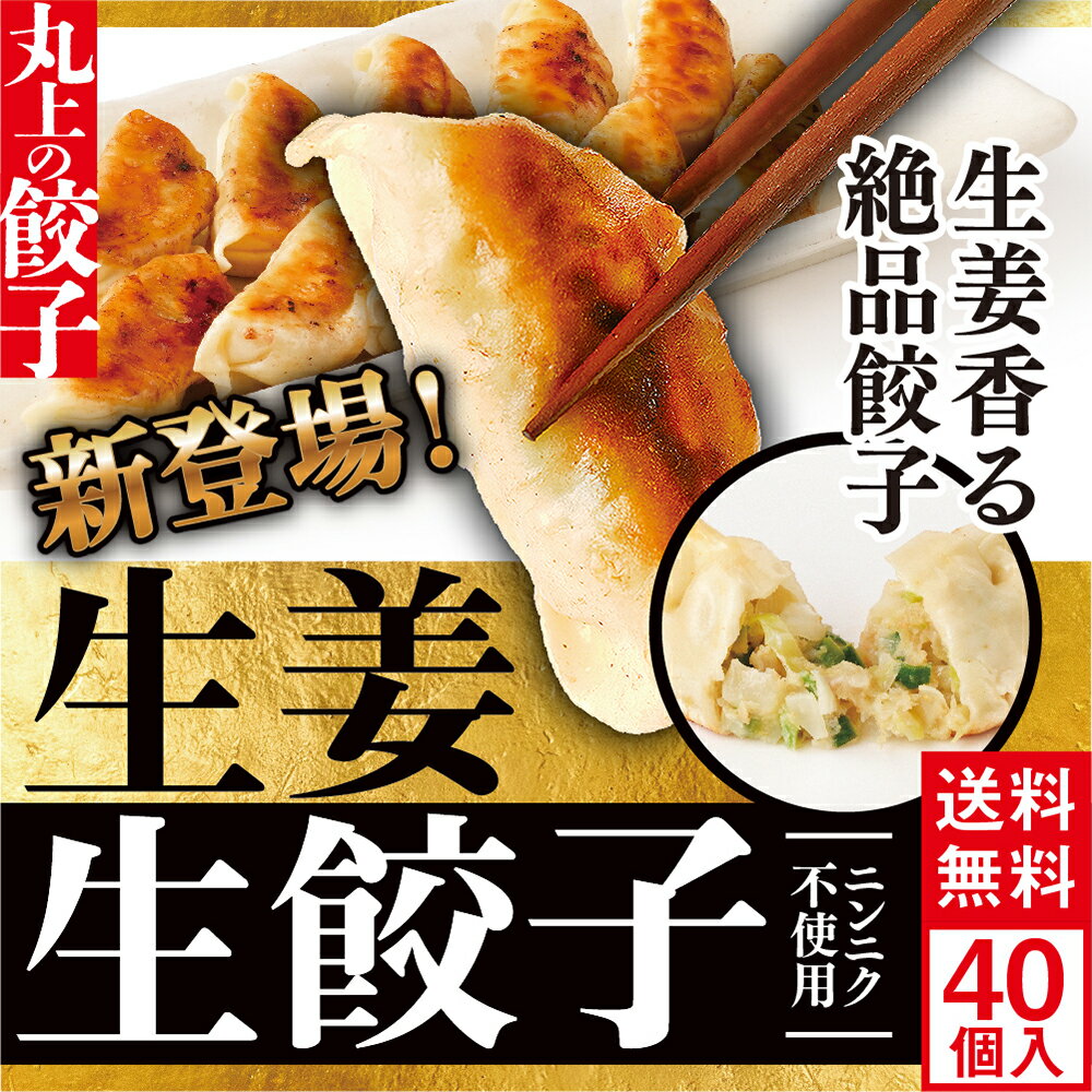 【10】丸上の 生姜餃子 40個 (10個×4パック) 冷凍餃子 お取り寄せ 国産 もちもち ぎょうざ 肉汁 焼き餃子 お酒に合うおつまみ 生姜 水餃子 生餃子...