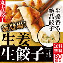 【9】丸上の 生姜餃子 80個 (10個×8パック) 冷凍餃子 個包装 国産 もちもち 肉汁 ぎょうざ ビールに合うおつまみ 焼き餃子 冷凍おかずセット 生姜 ...