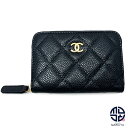 CHANEL シャネル 黒 ブラック ゴールド金具 ジッピー コインパース 小銭入れ コンパクト サイフ 財布 ブランド 【中古】