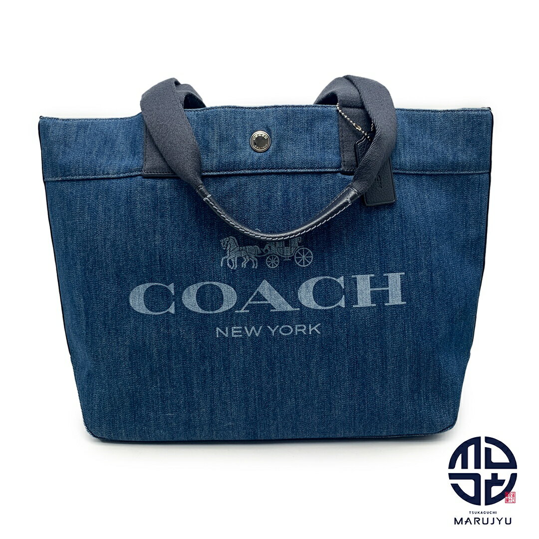 COACH コーチ デニム ブランドロゴ トートバッグ F25902 ビッグトート バック ハンドバック 鞄 カバン ブランド 