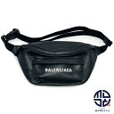 BALENCIAGA バレンシアガ エブリデイ ボディバッグ 黒 ブラック ブランドロゴ入り 白文字 ホワイトロゴ 579617 バック カバン 鞄 ブランド ...