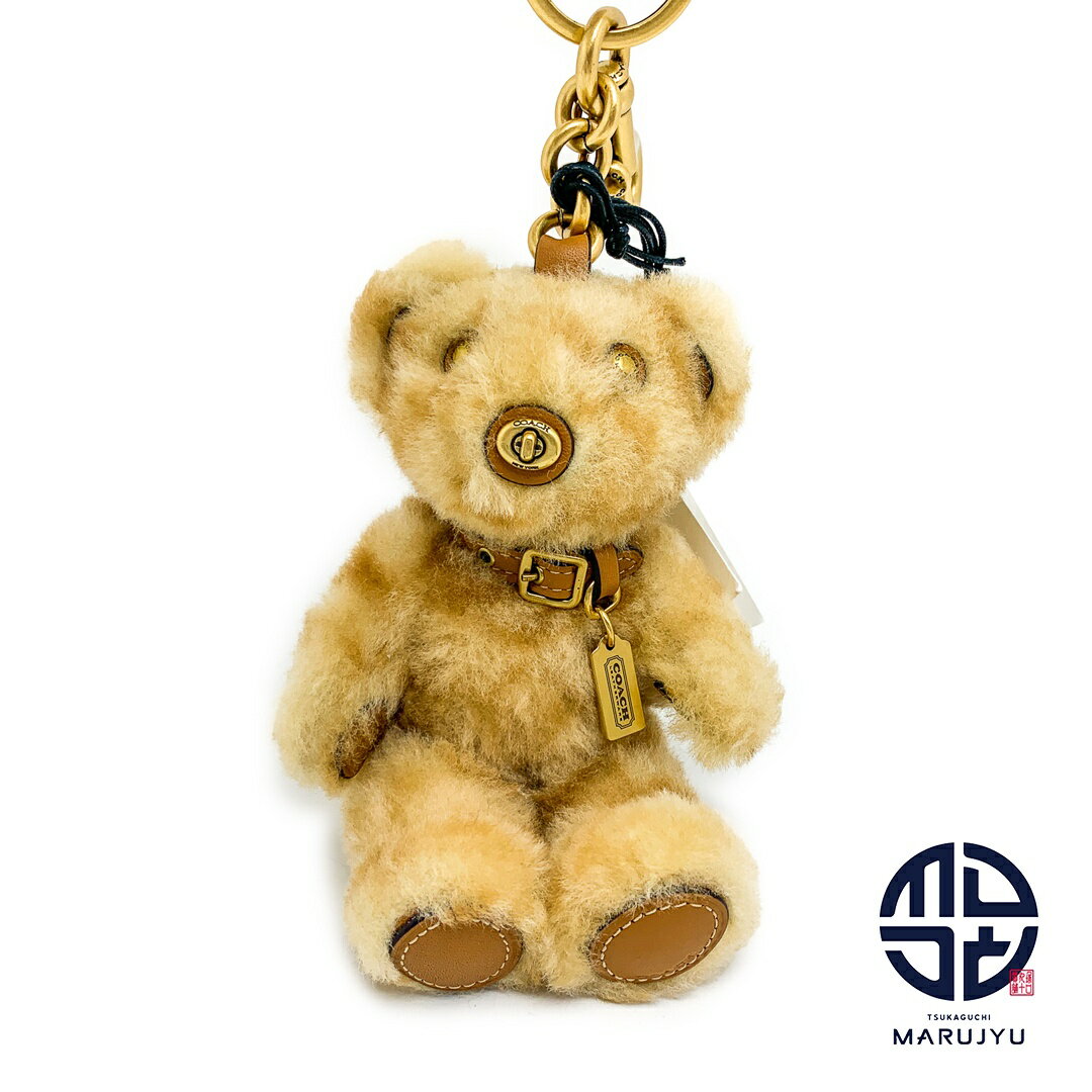 COACH コーチ ベージュ系 クマ ベア バッグ チャーム シグネチャー シアリング ブランド 小物 キーホルダー 【中古】のサムネイル