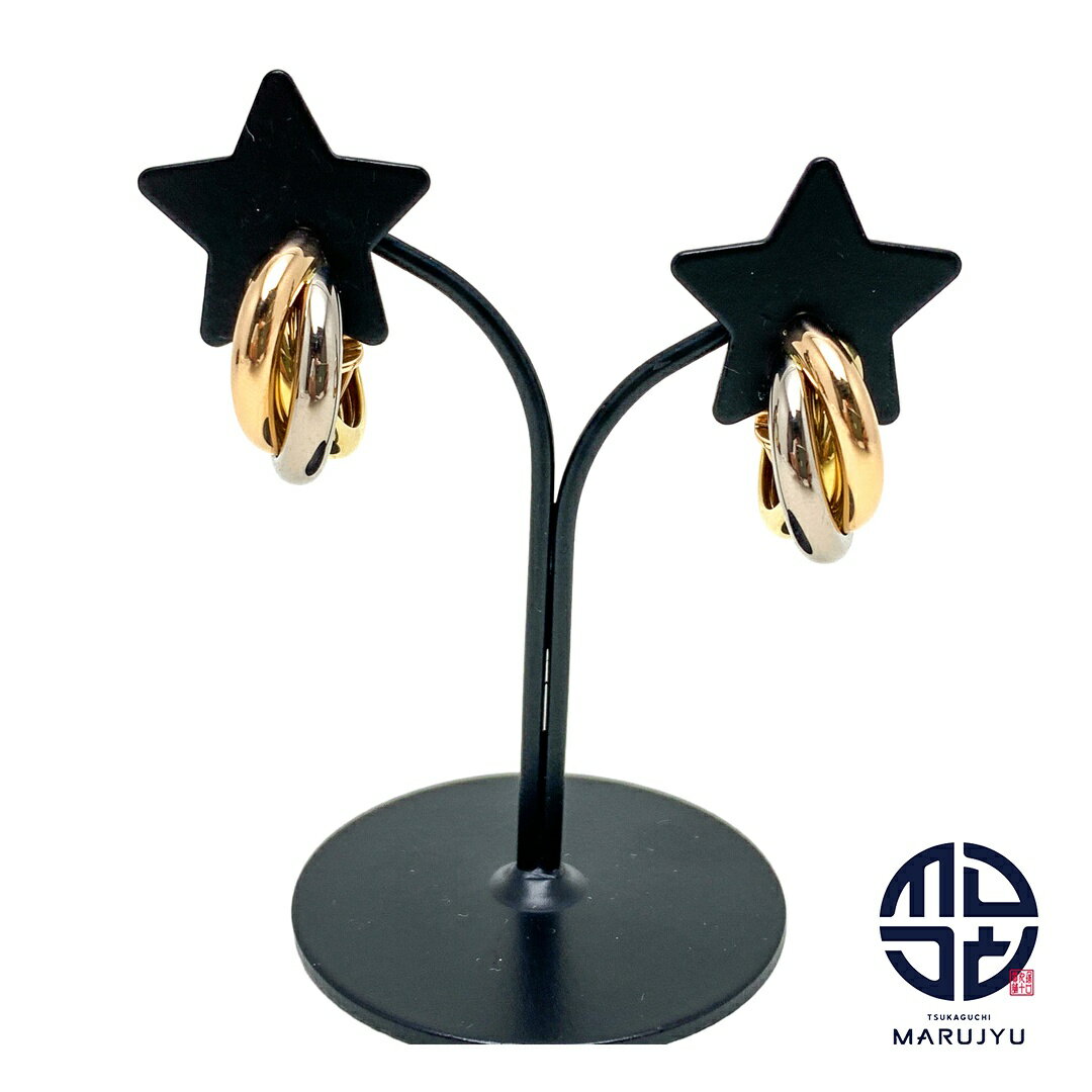 Cartier カルティエ Au750 K18 ピンクゴールド イエローゴールド ホワイトゴールド 18金 トリニティ イヤリング クラシックモデル ジュエリー アクセサリー ブランド ピアス 【中古】のサムネイル