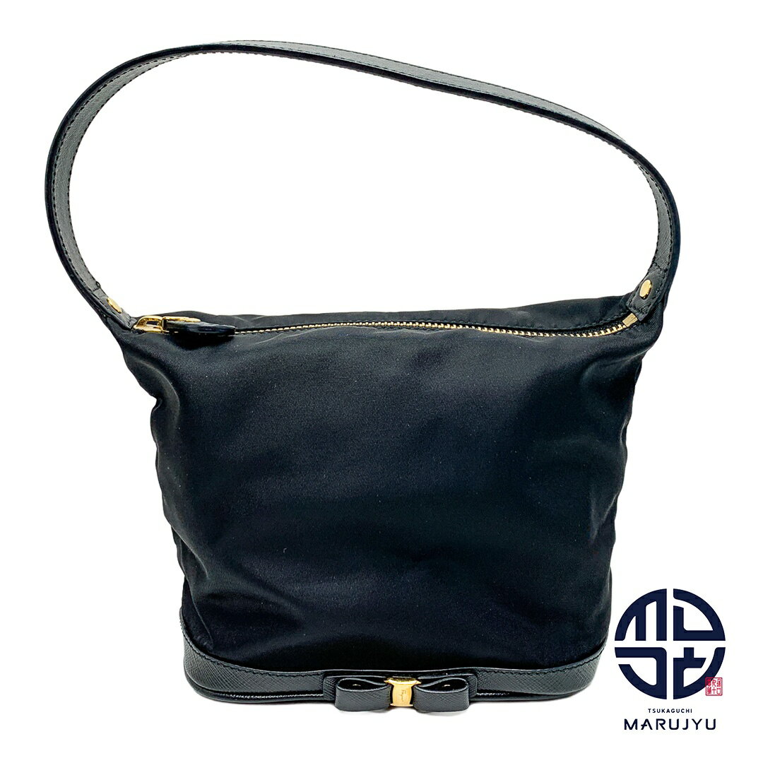 FERRAGAMO Salvatore Ferragamo サルヴァトーレフェラガモ ミニハンドバッグ 鞄 カバン ブランド 黒 ブラック ヴァラリボン 【中古】(4)