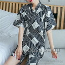 甚平 パジャマ レディース 和柄 和式 ルームウェア 半袖 上下セット トップス+パンツ Vネック 前開き 夏祭り 寝巻き 寝巻 お風呂 入院用