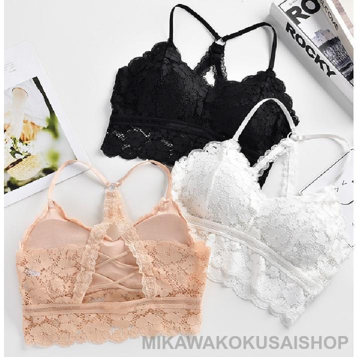 ブラトップ パット付 魅せブラ インナー 下着 レディース レース