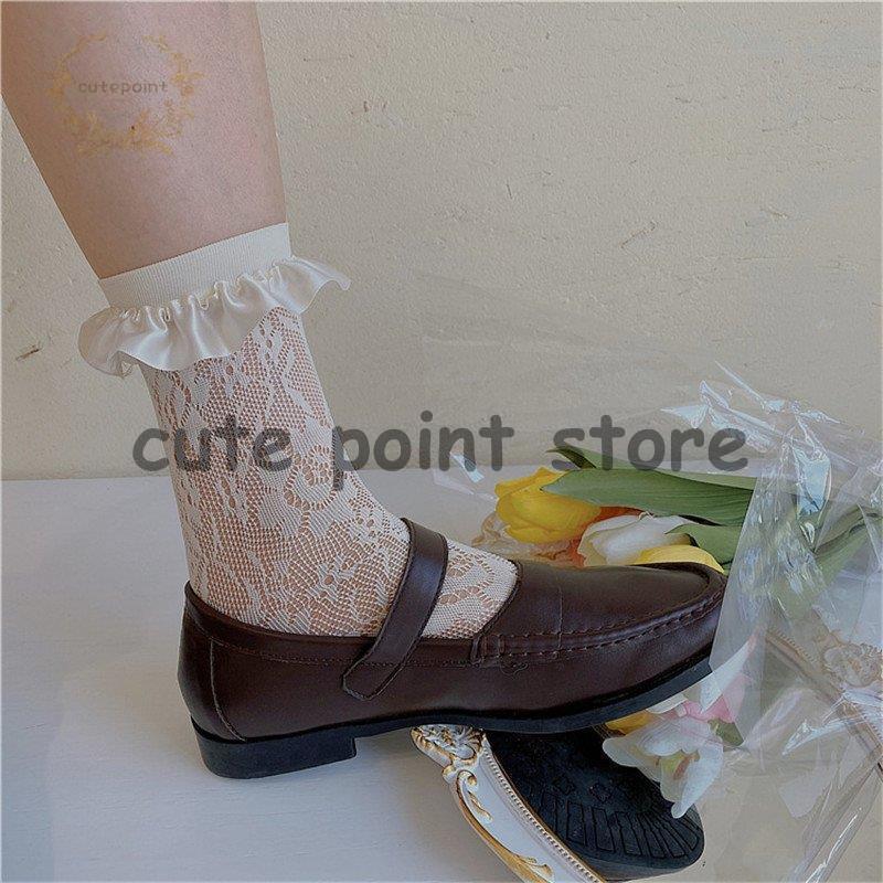 ソックス レディース ストッキング レース 靴下 ロリータ風 フリル付き 伸縮性抜群 下着 5足セット 夏用 女性用 履きやすい おしゃれ