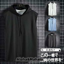 パーカー タンクトップ メンズ インナー 速乾 通気 トップス ベスト ノースリーブ 薄手 スポーツ トレーニング ジム ランキング サマーウェア ひんやり