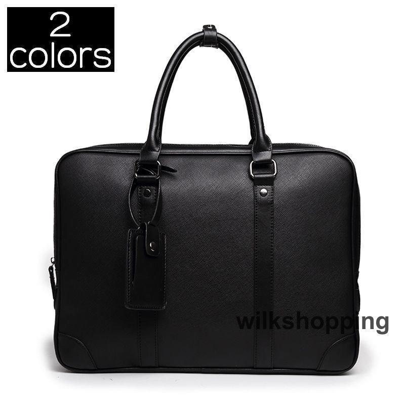 ブリーフケース ビジネスバッグ メンズ カバン シンプル 通勤 出張 就活 リクルート A4サイズ収納可能(4)