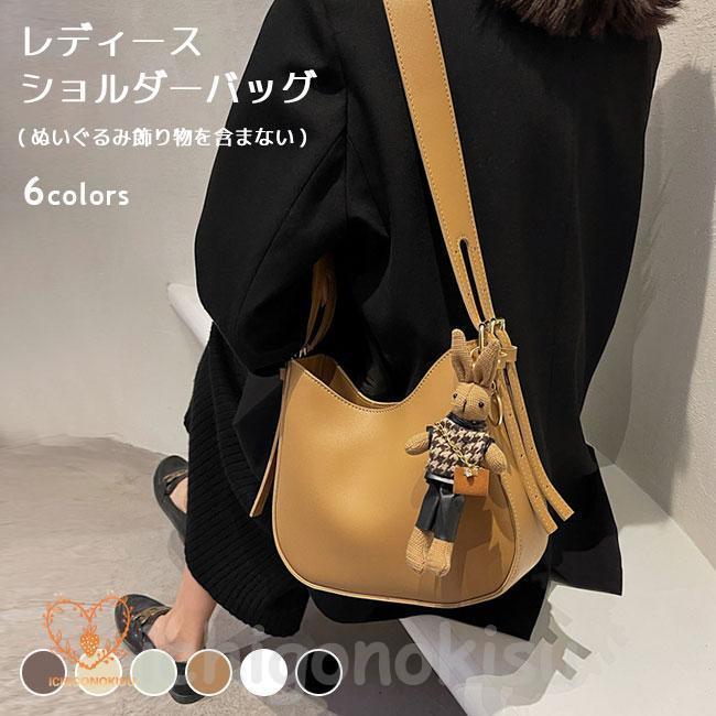 ショルダーバッグ レディース ポシェット ショルダーポシェット バッグ かばん 合皮 コンパクト 軽量 肩掛け 斜め掛け 前掛け 手提げ 無地 可愛い(4)