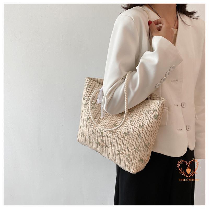 トートバッグ レディース レース 肩掛け レディースバッグ お買い物バッグ 砂浜 旅行 アウトドア おしゃれ 夏バッグ 軽い 軽量 大容量