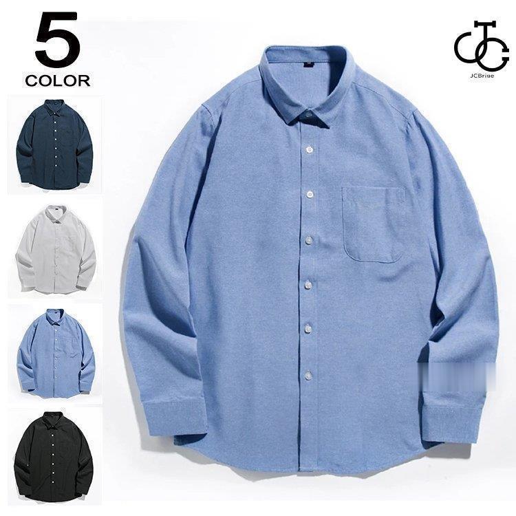 オックスフォードシャツ メンズ 長袖シャツ シャツ 長袖 カジュアル オックスフォードシャツ ボタンダ..