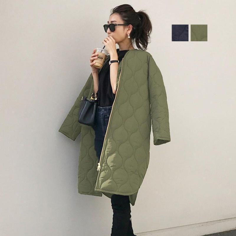 キルティングコート レディース コート 中綿コート 冬 キルティング 無地 軽量 防寒 大きいサイズ 暖か..