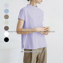 Tシャツ レディース 半袖 トップス 夏服 無地 サイドスリット 綿tシャツ 裄丈 女の子 女Tシャツ 綿100% コットン100% 8色短袖ティ 白 黒 グレ...