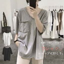 Tシャツ レディース 春 夏 ス 半袖 韓国風 無地 機能風 旅行 かわいい 薄手 原宿系 大きいサイズ おしゃれ ファッション カジュアル