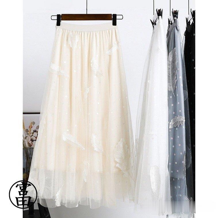 チュールスカート スカート春 スカート スカートコーデ ボトムス スカート レディース マキシ丈スカート ウエストゴム 体型カバー 可愛い ふわふわly-078
