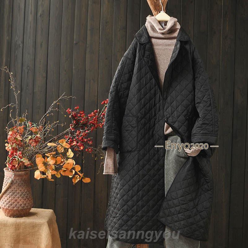 中綿コート レディース 中綿ジャケット キルティング ロング丈 アウター チェスター 薄手 軽量 暖かい 無地 ゆったり 防寒 通勤 冬服 韓国風
