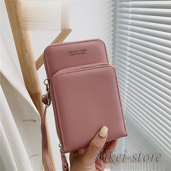 スマホケース ショルダーバッグ スマポーチ ホレディース ミニポーチ カード収納 斜めがけポーチ コンパクト スマホバッグ 可愛い シンプル