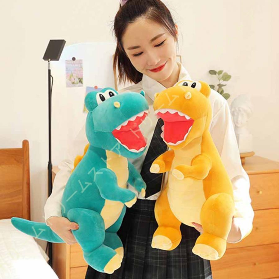 可愛い恐竜 ぬいぐるみ 超大 恐竜おもちゃ特大 座れる ティラノサウルス?レックス ぬいぐるみ かわいい恐竜人形 人形 寝ている枕 ギフト ティラノサウルス(4)