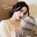 ネックレス レディース 女性 アクセサリー ファッション雑貨 小物 フェイク二連 ペンダントトップ フェイクパール シンプル きれい はなやか おしゃ(4)