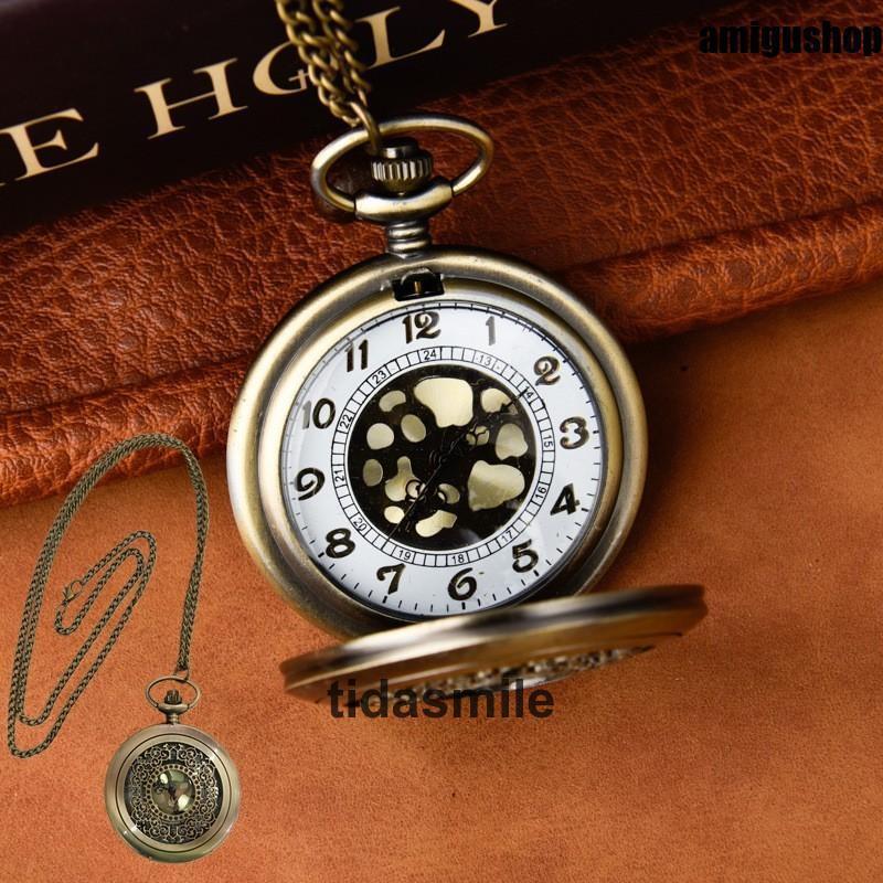 懐中時計 レディース メンズ 女性用 男性用 男女兼用 ポケットウォッチ チェーン付き アンティーク調 レトロ 彫り模様 おしゃれ 花 フラワー プレ