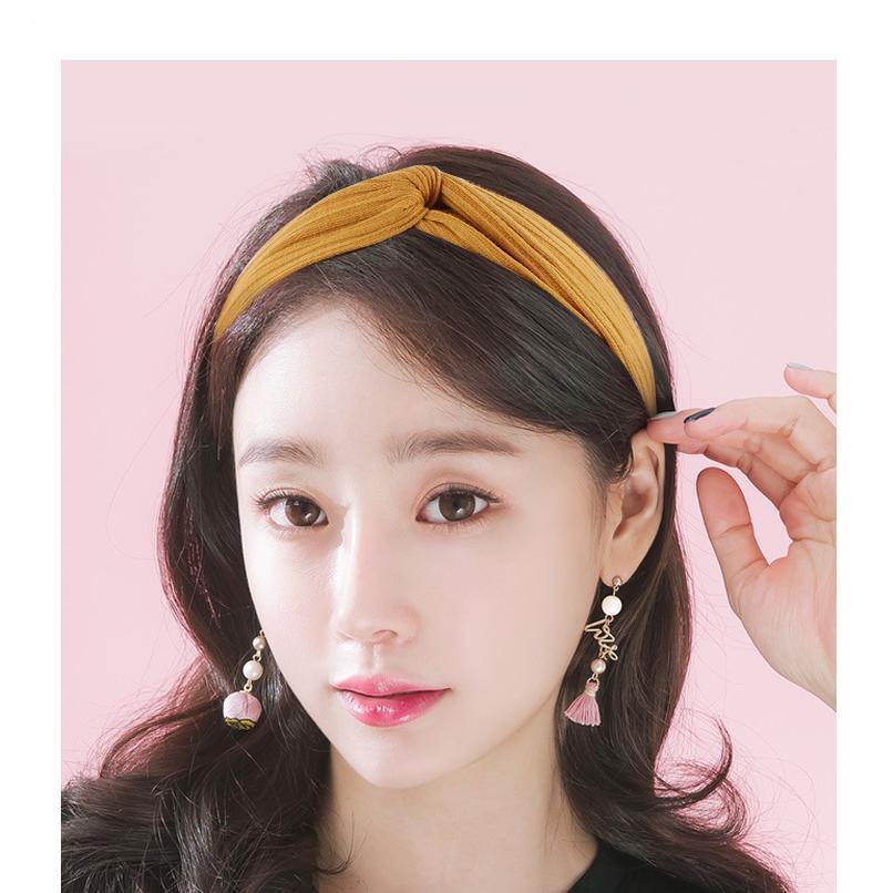 ヘアバンド レディース ヘアアクセサリー リブニット カラバリ豊富 ストライプ か...