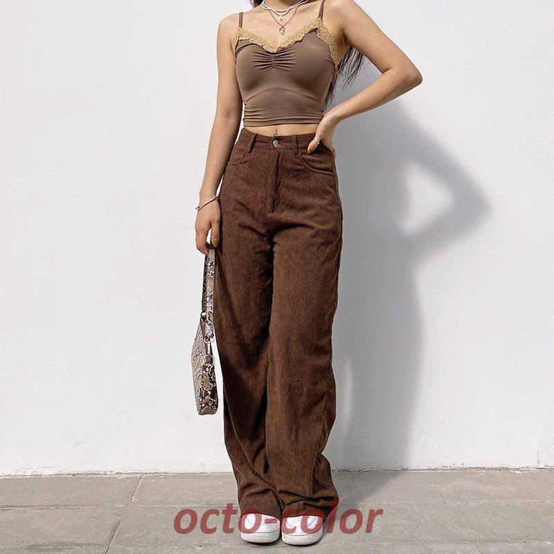 Other - ヒップホップ ロングパンツ レディース スポーツ ファッション 原宿風 コーデュロイ ズボン ダンスウェア HIPHOP ステージ 公演 ゆったり ストリート