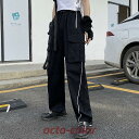 パンツ レディース 原宿系 春夏 ミリタリーパンツ カーゴパンツ ワイドパンツ 韓国ファッション ウエストゴム ストリート系 ヒップホップ ダンス衣装