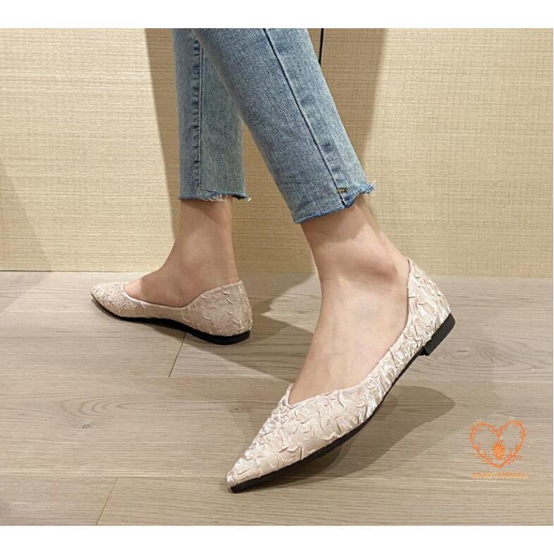 パンプス 痛くない　夏 オフィス ローヒール ぺたんこ バレエシューズ　ポインテッドトゥ　とんがり 走れる フラットパンプス 走れる 　フラットシューズ 通勤
