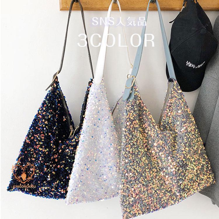 スパンコール バッグ トートバッグ レディース きらきら 夏人気 ハンドバッグ ショルダーバッグ ハンド..