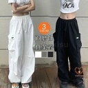 カーゴパンツ レディース ミリタリー ワイドパンツ ワークパンツ ヒップホップ ダンス HIPHOP 韓国ファッション カジュアル おしゃれ 運動着 作業ズボン