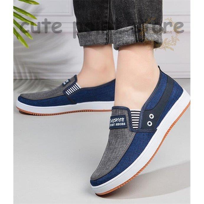 シューズ メンズ スリッポン スニーカー 滑り止め 帆布 厚底 紳士靴 ローファー 快適 キャンバス スポ..