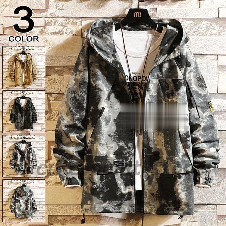 マウンテンパーカー パーカー メンズ ジャケット コート コットン 迷彩 アウトドア キャンプ 新品