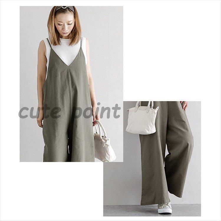 サロペット レディース 40代 秋冬 新作 キレイめ 韓国風 オールインワン ワイドパンツ ワンピースタイプ ロング丈 オーバーオール ゆったり 30代