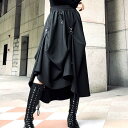 黒スカート 夏服 レディース ボトムズ ウエストゴム スカート ミモレ丈 aラインスカート デザイン おしゃれ