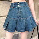 デニムスカート ミニ丈 aラインスカート 夏スカート 夏デニム パンツ付き 可愛い デニム スカート ミニスカート おしゃれ