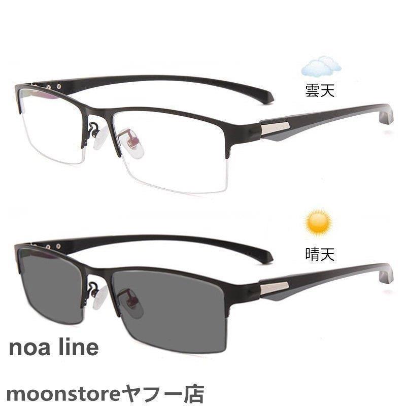 老眼鏡 遠近両用 変色 メガネ ブルーライトカット機能搭載 pcメガネ 紫外線カット 多機能 パソコン用メ..
