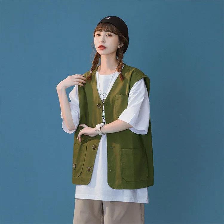 ベスト 薄手 レディース 春 夏 秋 ジレ 前開き チョッキ ジレベスト 20代 30代 40代 サマーベスト 韓国 オフィス 前あきベスト ライトア 3
