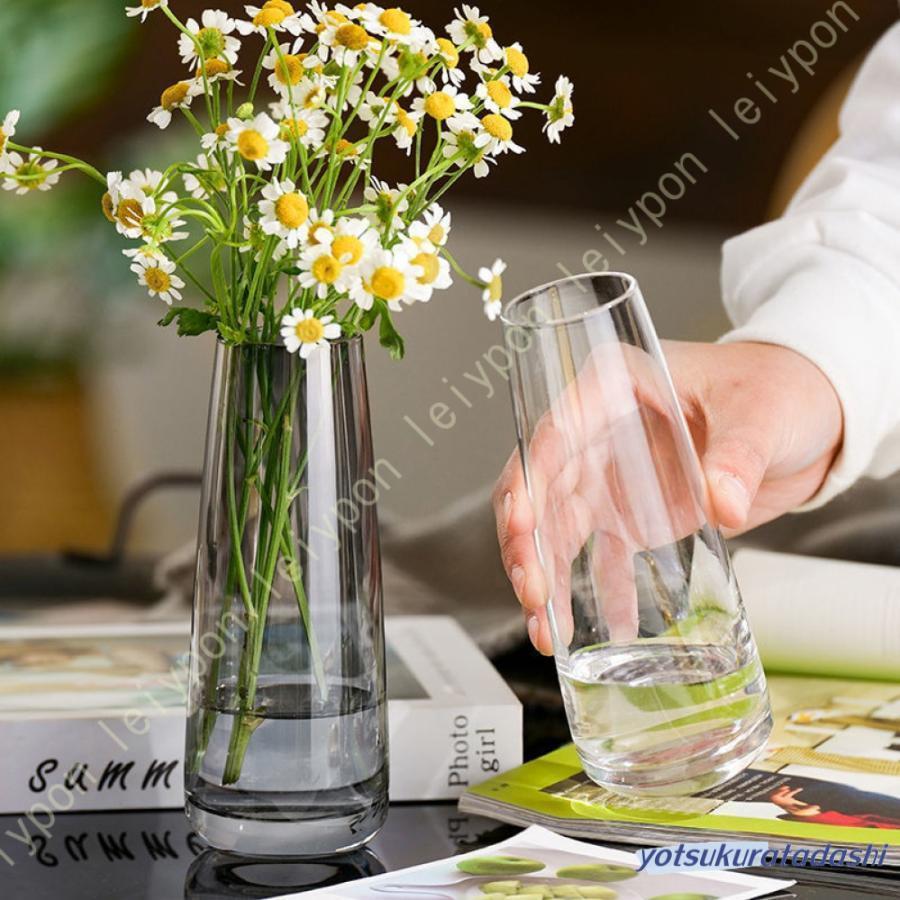 Rakuten - 花瓶 北欧 ガラス 花器 フラワーベース ガラスベース ガラスボトル アレンジ インテリア 水栽培 生け花 造花 おしゃれ シンプル インテリア雑貨 飾り瓶 北欧