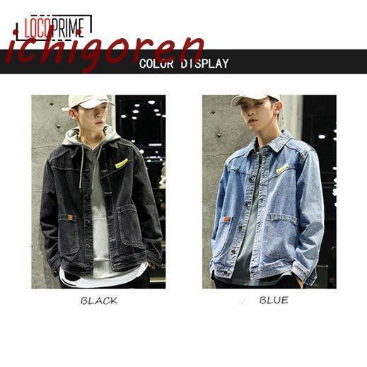 maruk shopのデニムジャケット メンズ デニム ジャンパー Gジャン 秋服 秋物 ジャケット シンプル アメカジ 防風 長袖 カジュアル ゆったり 大きいサイズ ジージャン 上着｜アングル2