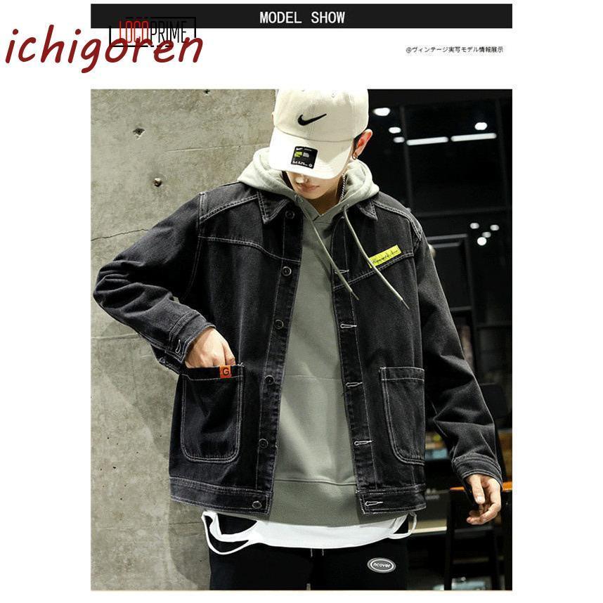 maruk shopのデニムジャケット メンズ デニム ジャンパー Gジャン 秋服 秋物 ジャケット シンプル アメカジ 防風 長袖 カジュアル ゆったり 大きいサイズ ジージャン 上着｜アングル3