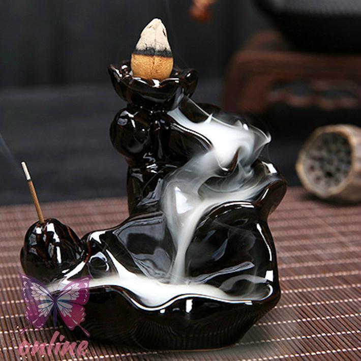 倒流香 香炉 お香 アロマ コーン 癒し 瞑想 幻想 贈り物 ご褒美 インスタ映え お香立て 瞑想 流川香 瞑..