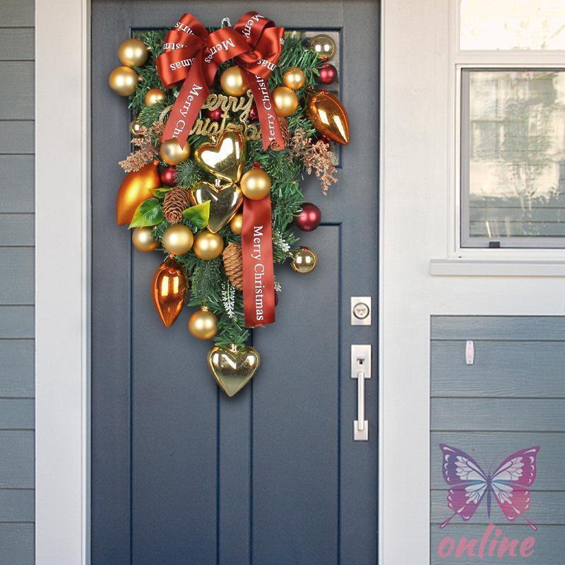 スワッグ リース Lサイズ 50cm クリスマス メリークリスマス インテリア 玄関 ドア ナチュラル 天然 おしゃれ アンティーク風 北欧 Xmas