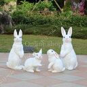 オブジェ うさぎ カエルの置物 置物 動物 デコレーション 記念品 ギフト 贈り物 ウサギ 癒しグッズ ナチュラル お座り 屋外 兎 北欧 おしゃれ うさぎグッ...