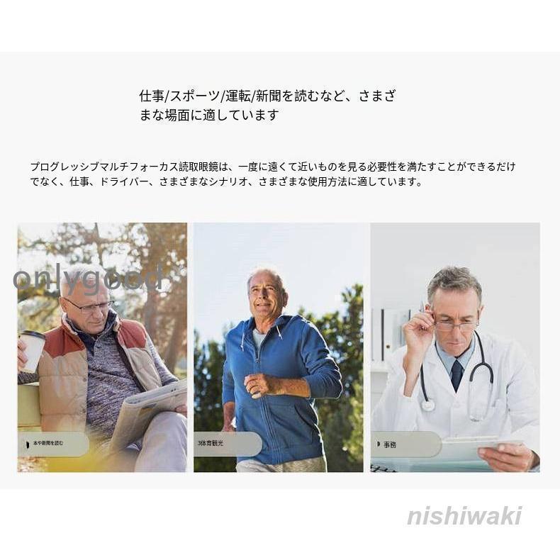 老眼鏡遠近両用メガネ ブルーライトカット機能搭載pcメガネ UVカット紫外線カット多機能パソコン用メガネ輻射防止睡眠改善プレゼントおしゃれ敬老の日